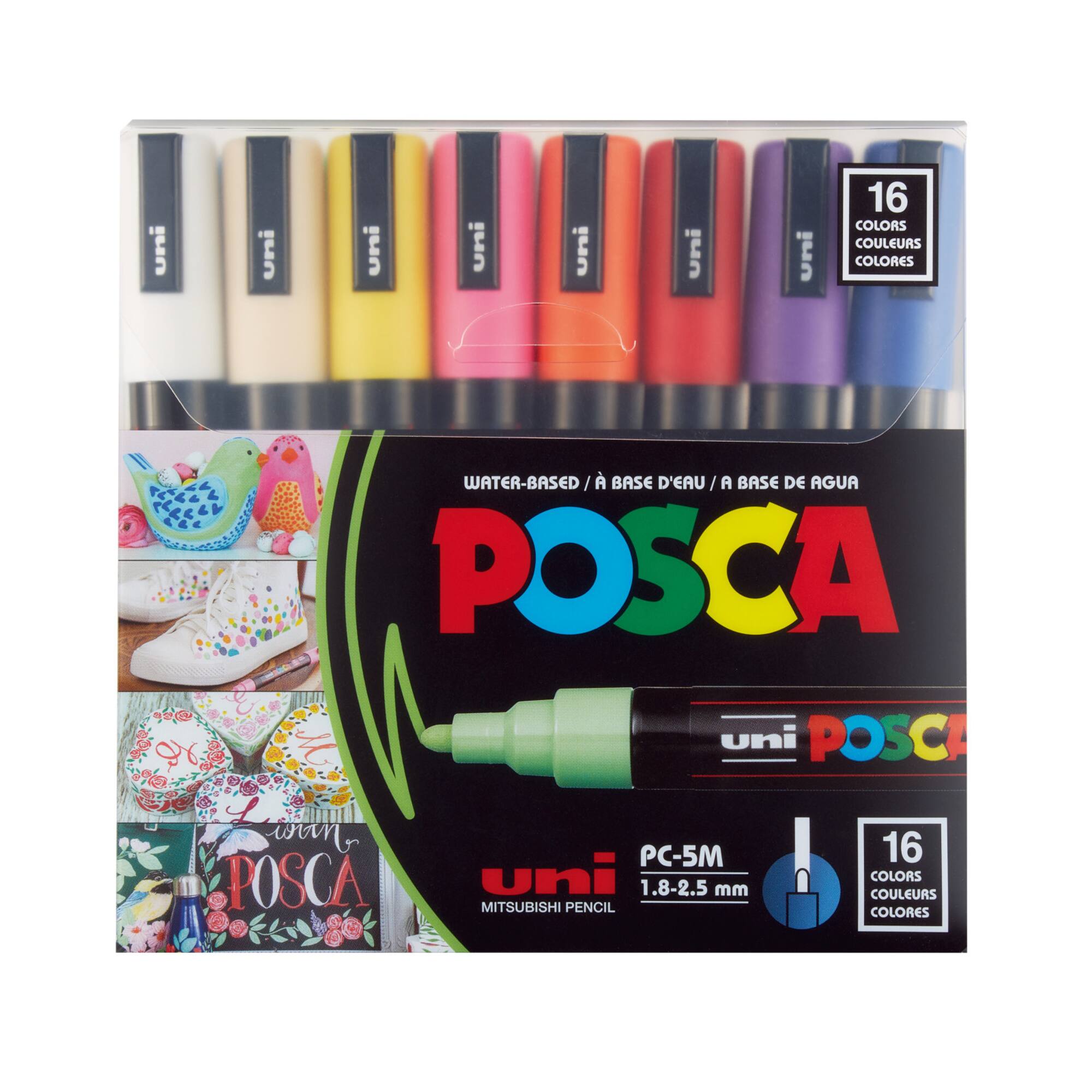 Posca PC-5M Medium 16 Color Paint Marker Set
